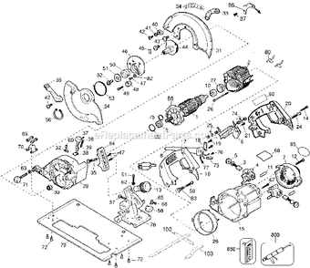 Page A Diagram and Parts List for 2694 Type 1 Black and Decker Circular Saw